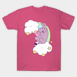 Rainbow Cloud Rhino T-Shirt